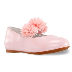 Touch of Nina Girls Ballet Flats, Pink & Flowers, NIB